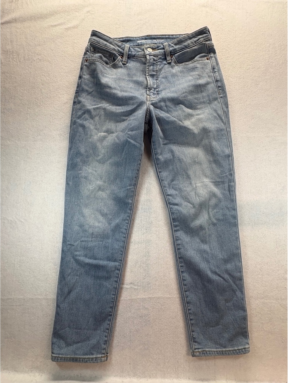 Old Navy Women’s High-Rise O.G. Straight Built-In Warm Jeans Size 8 - Picture 2 of 8